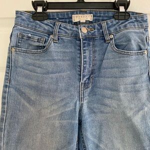 Francesca's High Waisted Cropped Jeans